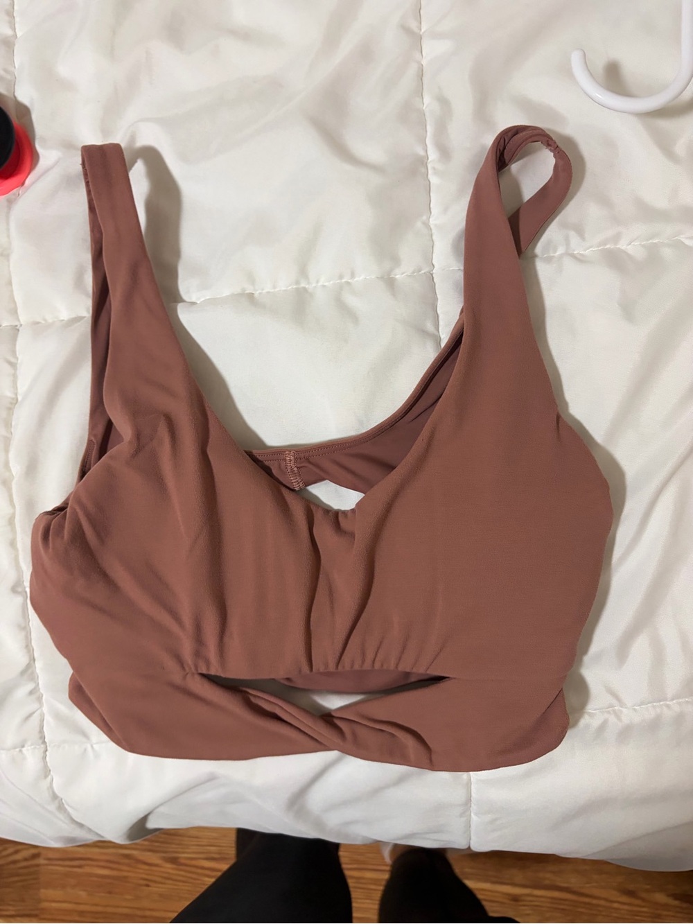 lululemon athletica Cutout Bra in Rose Brown
